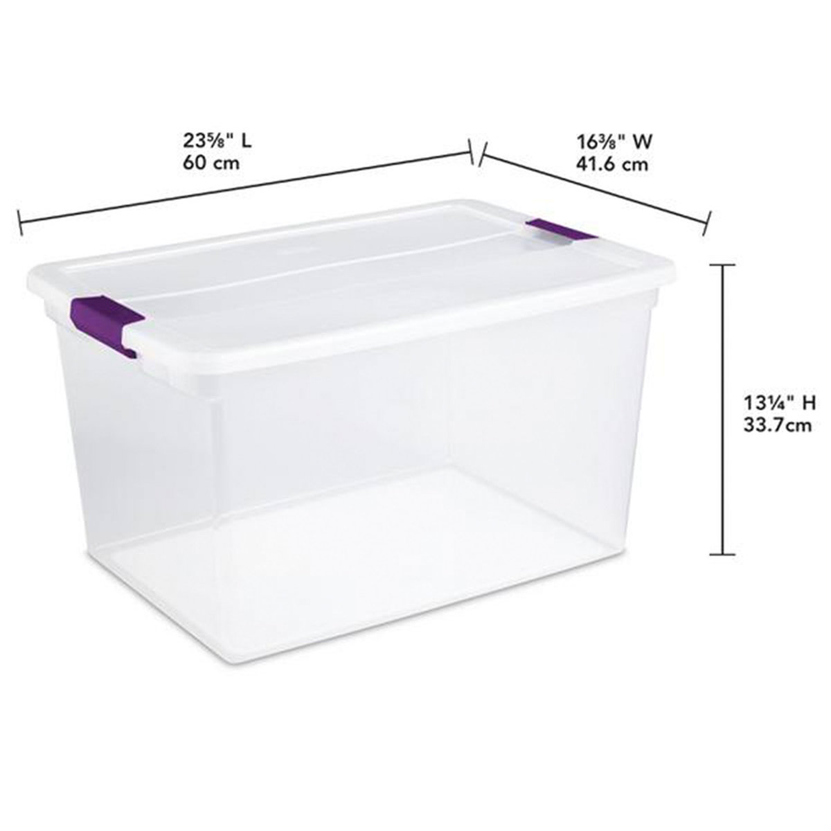 Sterilite Plastic Latching Handle Storage Container Tote